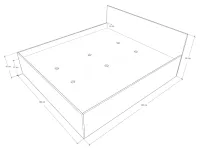 200x180. - Ágykeret BL betéttel lábvég nélkül méretrajz